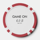 Spel op voeg paar naam bruiloft partij plaats g poker chips (Achterkant)