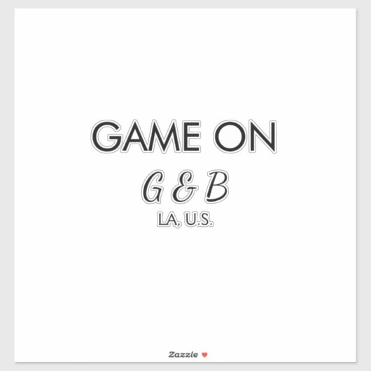 Spel op voeg paar naam bruiloft partij plaats g sticker (Vel)