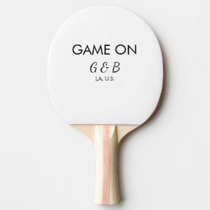 Spel op voeg paar naam bruiloft partij plaats g tafeltennisbatje