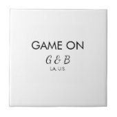 Spel op voeg paar naam bruiloft partij plaats g tegeltje (Voorkant)