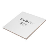 Spel op voeg paar naam bruiloft partij plaats g tegeltje (Zijkant)