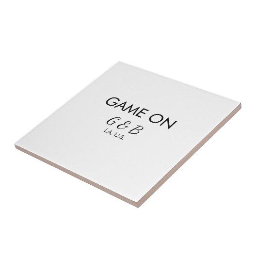 Spel op voeg paar naam bruiloft partij plaats g tegeltje (Zijkant)