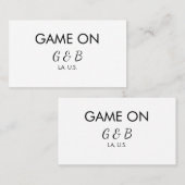 Spel op voeg paar naam bruiloft partij plaats g visitekaartje (Voorkant / Achterkant)