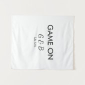 Spel op voeg paar naam bruiloft partij plaats g wandkleed (Voorkant (horizontaal))