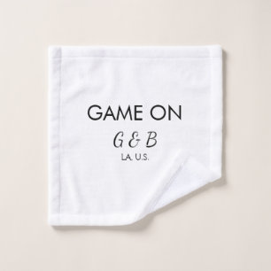 Spel op voeg paar naam bruiloft partij plaats g washandje