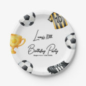 Spel op Voetbal Sport Football Verjaardagsfeest Papieren Bordje (Voorkant)