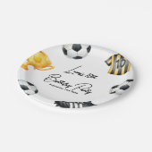 Spel op Voetbal Sport Football Verjaardagsfeest Papieren Bordje (Gekanteld)