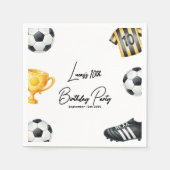 Spel op Voetbal Sport Football Verjaardagsfeest Servet (Voorkant)