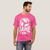 Spel op volleybal t-shirt (Voorkant volledig)
