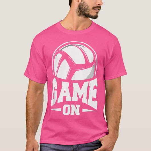 Spel op volleybal t-shirt (Voorkant)