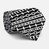 Spel op woorden - Abstract - Wit op zwart Stropdas (Opgerold)