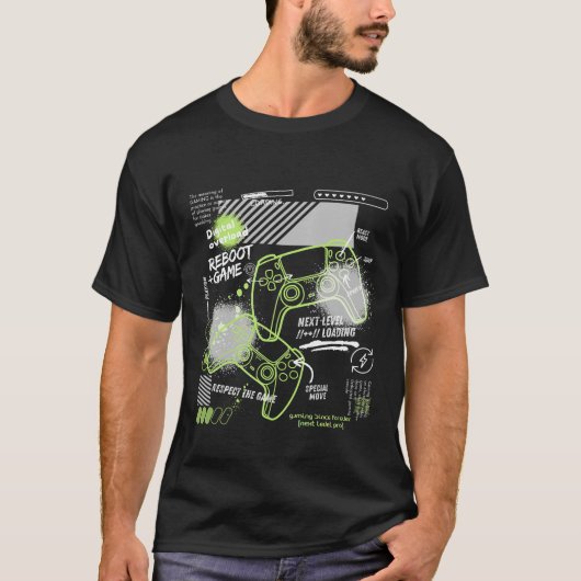Spel opnieuw opstarten t-shirt (Voorkant)
