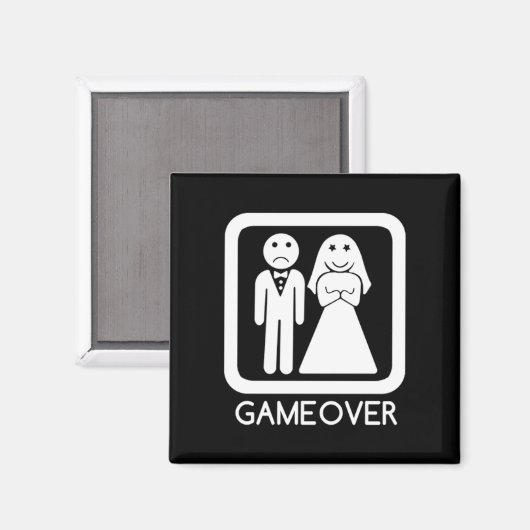 Spel Over Bruid & bruidegom Magnet (Voorkant / Achterkant)