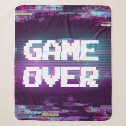 Spel over conceptillustratie met glitch effect. sherpa deken (Voorkant)