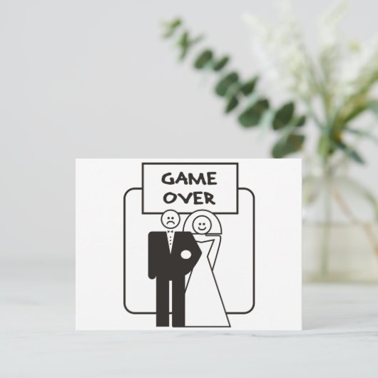 Spel over Huwelijk Briefkaart (Staand voorkant)