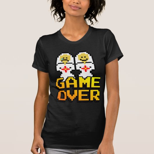Spel over huwelijk (lesbisch, 8-bits) t-shirt (Voorkant)