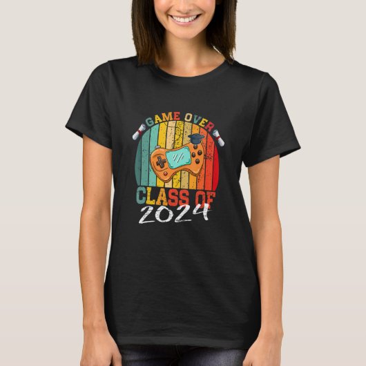 Spel over klasse van de 2024 videogames Funny Grad T-shirt (Voorkant)