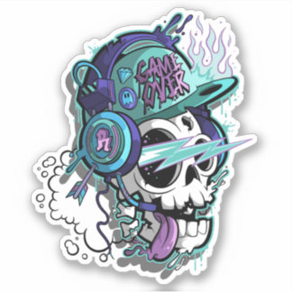 Spel Over Schedel Custom Cut Sticker
