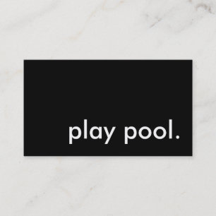 spel pool visitekaartje