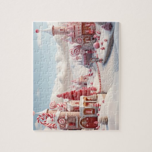 Spel Puzzel Kerstmis Candy Cane Land Legpuzzel (Verticaal)