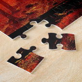 Spel Puzzel-Zonsondergang Boslandschap Legpuzzel (Zijkant)