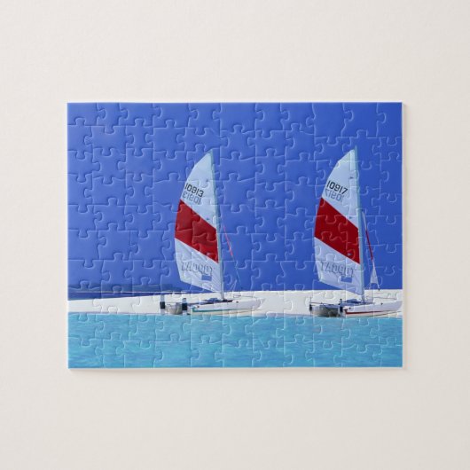 Spel Puzzle-Tropical Beach Scene Legpuzzel (Horizontaal)