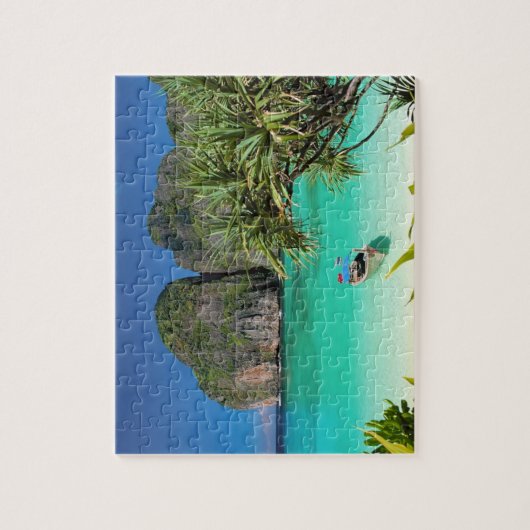 Spel Puzzle-Tropical Beach Scene Legpuzzel (Verticaal)