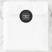 Spel Retro Vintage Verdrietig 3 Ronde Sticker (Tas)
