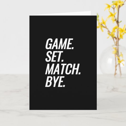 Spel. Set. Match. Doei. Kaart (Gele Bloem)