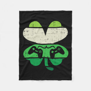 Spel Shamrock Retro St Patricks Day Boys Mannen Me Fleece Deken