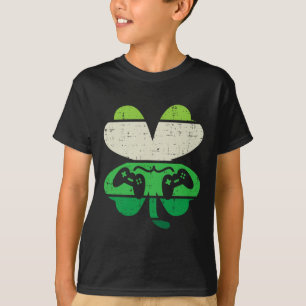 Spel Shamrock Retro St Patricks Day Boys Mannen Me T-shirt