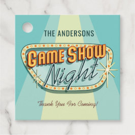 Spel Show Nacht Party Favor Labels