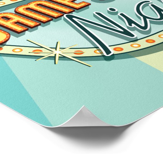 Spel Show Nacht Poster (Hoek)