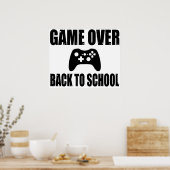 spel terug naar school wit poster (Keuken)