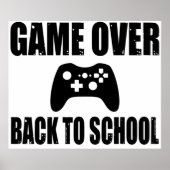 spel terug naar school wit poster (Voorkant)