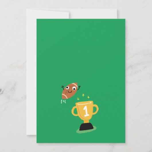 Spel Tijd Amerikaans Football Kinderen Verjaardag Kaart (Achterkant)