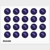 spel tijd  ronde sticker (Vel)