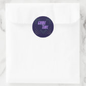 spel tijd  ronde sticker (Tas)