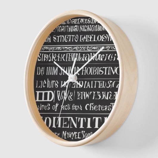 Spel uw ABC Design wandklok (Hoek)