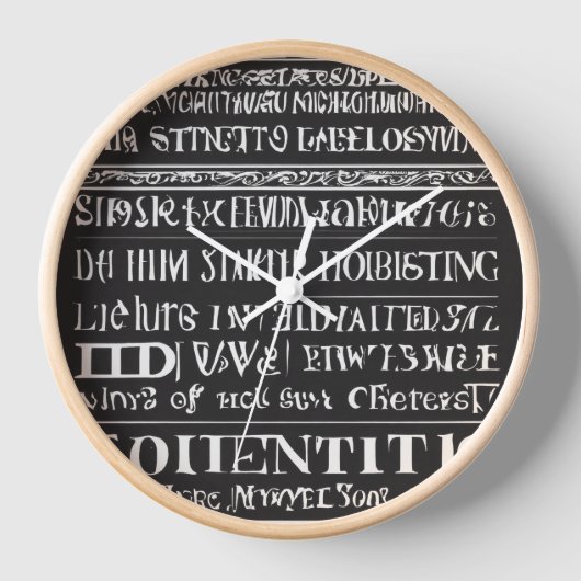 Spel uw ABC Design wandklok (Voorkant)