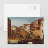 Spel van Bowls in de Campo dei Gesuiti, Venetië Briefkaart (Voorkant / Achterkant)