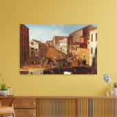 Spel van Bowls in de Campo dei Gesuiti, Venetië Canvas Afdruk (Insitu (Woonkamer))