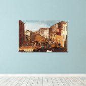 Spel van Bowls in de Campo dei Gesuiti, Venetië Canvas Afdruk (Insitu (Houten vloer))