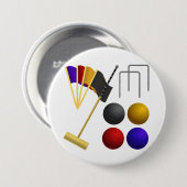Spel van Croquet Button (Voorkant /achterkant)