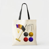 Spel van Croquet Canvas tas (Voorkant)