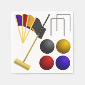 Spel van Croquet papieren servetten (Voorkant)