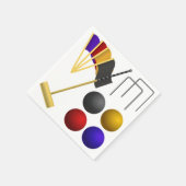 Spel van Croquet papieren servetten (Hoek)