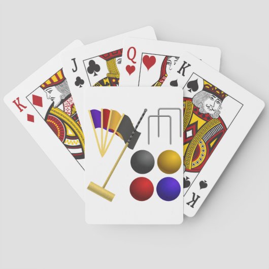 Spel van Croquet speelkaarten (Achterkant)