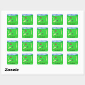 Spel van Croquet Vierkante Sticker (Vel)