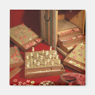 Spel van Dauphin lotto, uitgevonden door Louis XIV Magneet